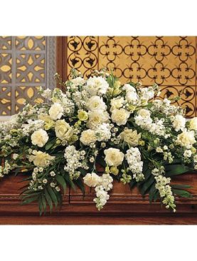 Pure White Casket Spray