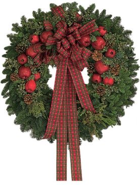 Fresh Wreath with Apples